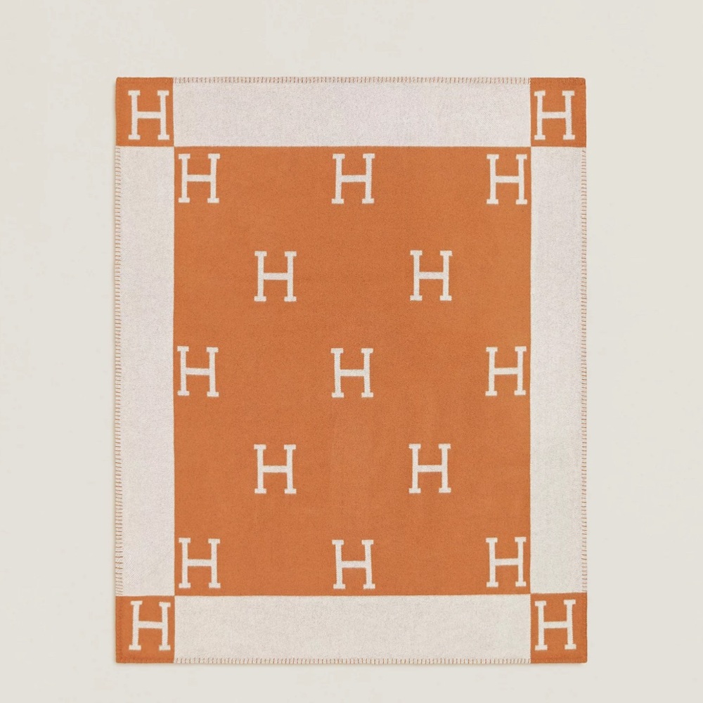 Orange H Pattern Blanket